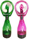 P&F Water Mist Spray Bottle Fan Portable Handheld Mister - Battery Operated (Pink &Green) by P&F