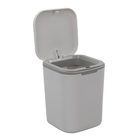 Recycled Tiny Desktop Trash Can, Car Waste Can, 0.5 Gallon, Gray