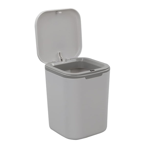 Recycled Tiny Desktop Trash Can, Car Waste Can, 0.5 Gallon, Gray