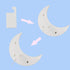 Pooqla Decorative LED Crescent Moon Marquee Sign, Nursery Night Lamp Gift, Ramadan Home Decorations (White)