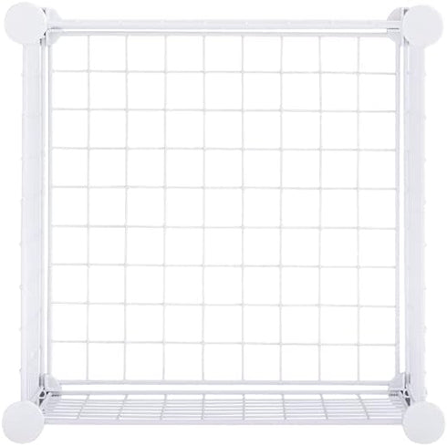 Rubbermaid 3 Piece Stackable Storage Wire Cube Set, Easy Assemble, White, Multi-Use Home Organizer for Closet/Toys