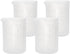 Gartful 250ml Silicone Measuring Cups, 4 PCS Nonstick Reusable Mixing Cups for DIY, Art, Craft, Easy Clean