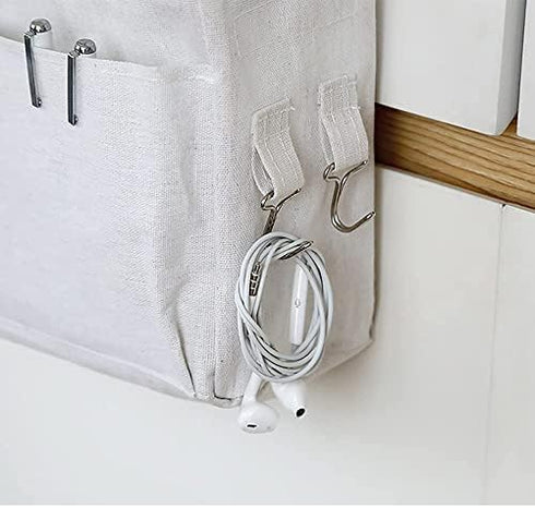 Someteth 2 Pack) Bedside Caddy Organizer & Bedside Storage Basket Multi-Function Organizer for Bunk, Hospital Beds