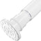 Spring Tension Rod, Adjustable 28 to 48 inches, Heavy Duty Curtain Rod for Bathroom, Windows, Door, White