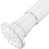 Spring Tension Rod, Adjustable 28 to 48 inches, Heavy Duty Curtain Rod for Bathroom, Windows, Door, White