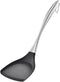 Honglida Premium Silicone Wok Turner - BPA Free Spatula with Stainless Steel Handle (Black)