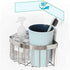 POKOTO 2-in-1 2PCS Suckers(90 Dish Cloth Hanger+Sponge Holder +corner sink caddy Save Space Triangle Sink Caddy, No