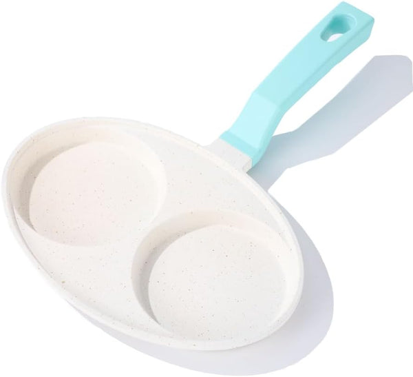 Nonstick Aluminium Egg Frying Pan, 2-Cup Omelette & Pancake Pan, Small Frying Pan for Cooking Eggs & Burgers