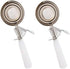 Tiger Chef White 5-1/3 oz Stainless Steel Ice Cream Scoop Disher -