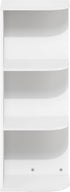 Furinno Pasir 3-Tier Corner Open Shelf Bookcase in White