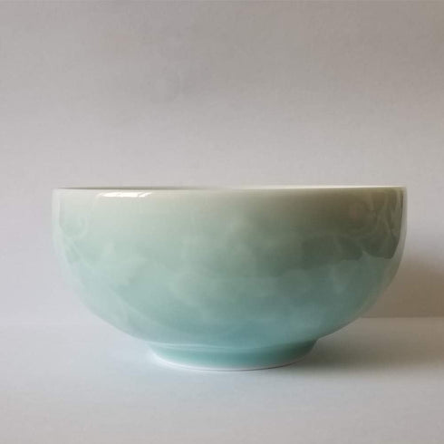 Chinese Rice Bowl 10oz Celadon Dinnerware Engraved Peony 4.5Inch Porcelain(1, Sky Blue) by Bowl