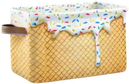 15x11x9.5inch Ice Cream Cone Storage Bin - Large Canvas Basket