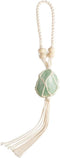 Natural Green Fluorite Meditation Healing Crystals, Feng Shui Hanging Ornament for Car, Home Decor