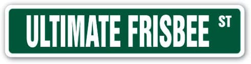Ultimate Frisbee Street Sign - Freestyle Disc Golf Disk Sport - 36" Wide - Indoor/Outdoor
