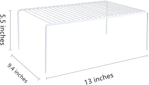 Cabinet Storage Shelf Rack Set of 2, Medium (13 x 9.4 inch) Rustproof Metal Wire Organizer for Kitchen Pantry