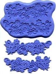 Silicone Mold Set - Flower With Scrolls Lace
