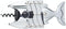 Lazy Fish Corkscrew and Bottle Opener, Stainless Steel Wine Opener, 16.5 x 7.5 x 4.5cm, Silver