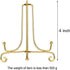 Tatuo 4 Packs 4 Inch Gold Plate Holder, Iron Easel Photo Stand for Home Decoration