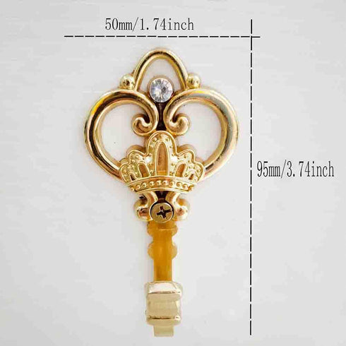 Crown Curtain Wall Hook for Household Clothes Hanging, Window Drapery Medallion Holdbacks, Gold