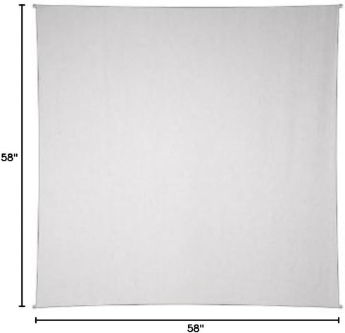 Sunshine Joy Plain White Tapestry, 100% Cotton, 58x58 Inches