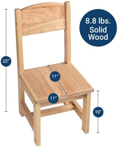 KRP-110 10", Constructive Playthings Classic Rubberwood Chair for Preschool and Classroom Seating, Durable Classroom