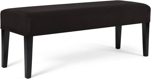 WOMACO Stretch Spandex Dining Room Bench Cover, Upholstered Seat Cushion Slipcover for Kitchen - Seat Protector