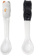 Honbay 2PCS Mini Cute Ceramic Cat Spoon, Hangable Tea Spoon, Cartoon Animals Coffee Spoon (Black)