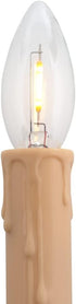 Creative Hobbies 25-Pack LED Replacement Light Bulbs, 7 Watt Equivalent Candelabra for Electric Candle Lamps