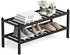 Dranixly Shoe Rack, 2-Tier Bamboo Stackable Shelf Storage Organizer, Stand for Closet, Entryway