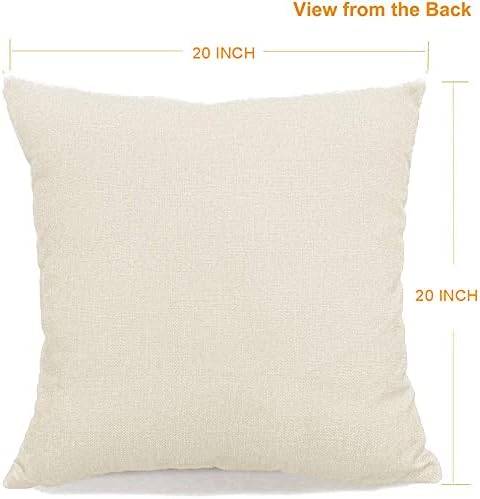 Christmas Pillow Covers 20x20 inch Set of 4, Farmhouse Decorative Throw Pillow Cover for Winter Holiday Décor
