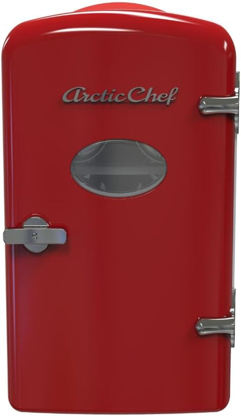 ARCTIC CHEF RMIS129RED Mini Compact Refrigerator, Red, 0.14 Cubic Feet