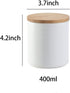 Pure Color Sugar Bowl Candy Dish Storage Pot with Wooden Seal Lid