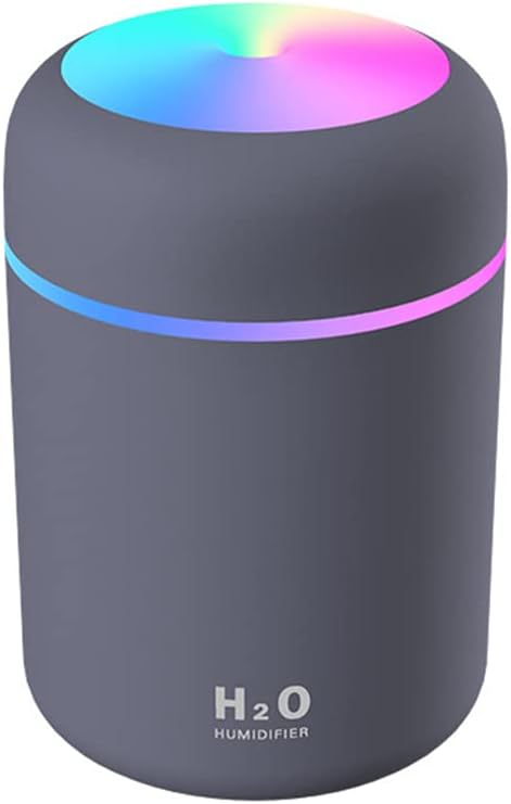 Portable Mini Humidifier - 300ml with Colorful LED Night Light, USB Desktop Humidifier for Home, Auto Shut-Off