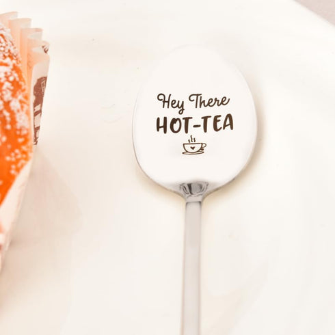 Tea Spoon Gift for Tea Lovers - Engraved Spoons for Best Friends, Christmas, Birthday, Valentine's Day