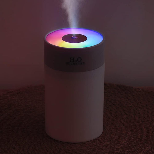 Colorful 260ml USB Humidifier - Mini Air Humidifier with 7 Color LED, Suitable for Study Room, Bedroom, Baby Room,