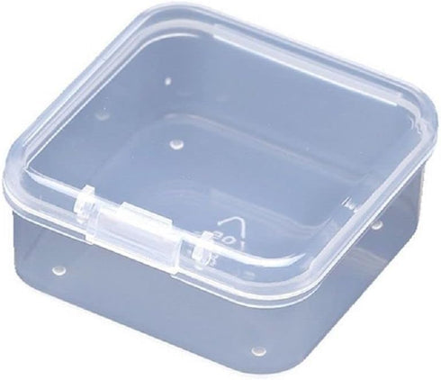 5 Pcs Clear Plastic Jewelry Storage Containers, Mini Square Box with Lid for Earplugs, Jewelry, Hardware, Small Crafts