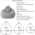 KODENG 100x120cm) Large Small Lazy Sofas Cover Chairs Without Filler Linen Cloth Lounger Seat Bean Bag Pouf Puff Couch