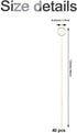 H&W 40PCS Golden Ring Loop Card Holders 12''L Round Shape Floral Picks Clips for Wedding & Flower Arrangements