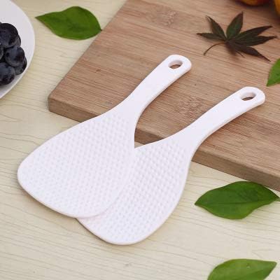 OLIREXD 2PCS Non-Stick Rice Paddle Spoon - Rice Serving Spoon, White, 2 Pack