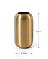 5.5" 2.75" Serene Spaces Living Matte Gold Floral Capsule Vase, Stylish Flower Vases for Centerpieces at Weddings