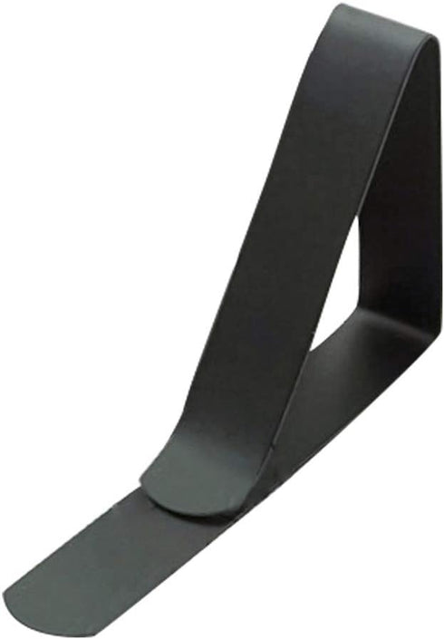 Adjustable Stainless Steel Tablecloth Clips for 1.5 inch Thick Table, Angle Clamps Table Cloth Holders (8, Black, One