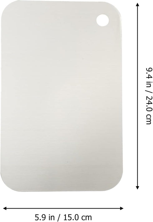 DOITOOL Stainless Steel Cutting Board, Square Modern Chopping Block for Home Kitchen (9.44x5.9inch)