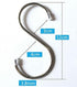 GCA 10 Pack 304 Stainless Steel Heavy-Duty S Shaped Hooks for Kitchen Pot Pan Hanger