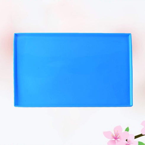 Hemoton Roll Cake Mat Flexible Baking Tray Pan Silicone Cookies Mold Bakeware (Blue)