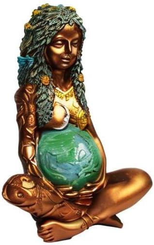 Mother Earth Statue, Fertility Nature Gaia Goddess Statue for Wiccan Altar Table Supplies