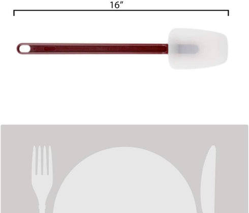Update International Silicone Spoon Shaped Scraper, 16 Inch RSP-16HR