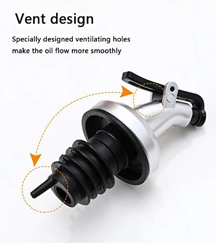 10 PCS Oil Pour Spouts, Olive Oil Vinegar Wine Dispenser with Leak-Proof Cap, Kitchen and Bar Oil Bottle Stopper