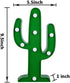 YiaMia LED Night Light - Cactus Table Lamp for Kids' Room, Green Gift for Bedroom Party Home Decorations