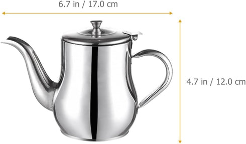 DOITOOL Stainless Steel Oil Strainer Pot, Oil Dispenser With Removable Strainer, Tea Pot Kettle, Oiler Filter Pot, Oil Separator Grease Storage Can for Home Kitchen 15X8CM by DOITOOL