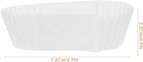 Boat Shape Paper Cups 1000 Pcs Small Baking Cups Oval Cake Paper Tray Boat Paper Baking Cups Loaf Bread Baking Liners Cupcake Liners for Muffins Cupcakes Snacks White by Hemoton